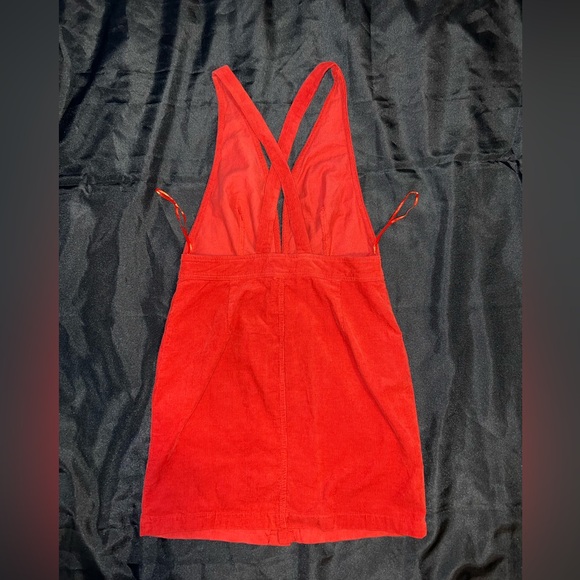 Blue Blush Vibrant Red Corduroy Skirt - Picture 2 of 5